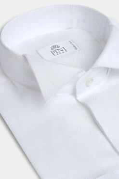 White Tuxedo Shirt - Made In Italy