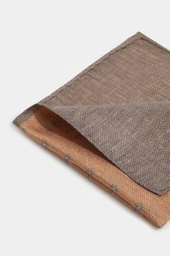 Rusty Flower Reversible Pocket Square - Made In Italy 7 Rusty Flower Reversible Pocket Square - Made In Italy -Pini Parma Clothing Store 053