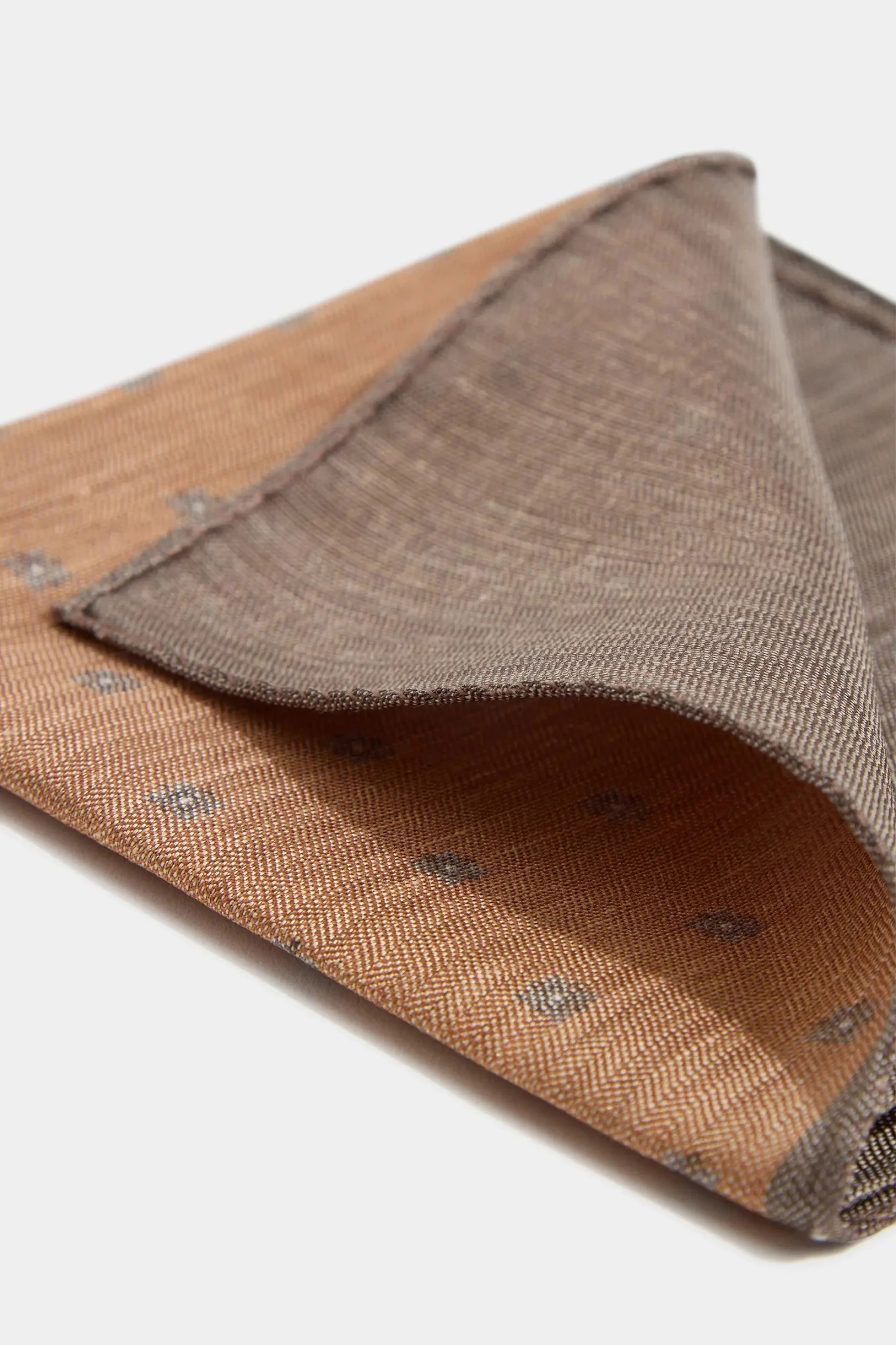 Rusty Flower Reversible Pocket Square - Made In Italy 4 Rusty Flower Reversible Pocket Square - Made In Italy - Image 2