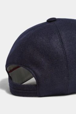 Blue Flannel Baseball Cap - Made In Italy -Pini Parma Clothing Store 2024.07 PINIPARMASTILL1335