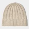 Beige Cashmere Rib Knit Beanie - Made In Italy 1 Beige Cashmere Rib Knit Beanie - Made In Italy -Pini Parma Clothing Store 2024.07 PINI PARMA STILL1513