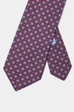 Bordeaux Fancy Silk Tie - Made In Italy -Pini Parma Clothing Store 2025 03 26 PINIPARMA 49 04