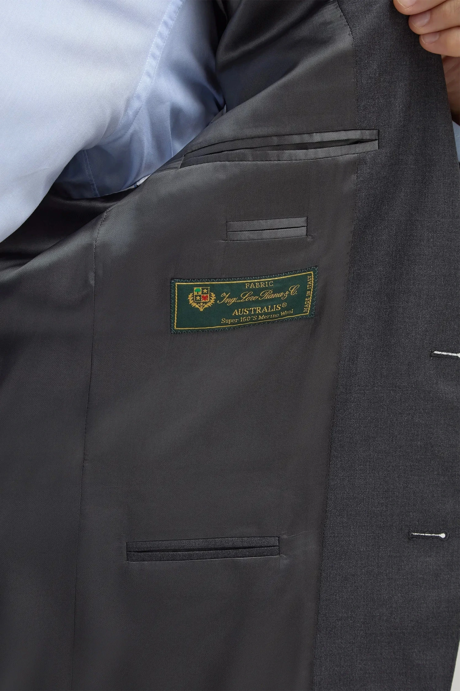 Grey Full Canvas Suit - Made In Italy 6 Grey Full Canvas Suit - Made In Italy - Image 4