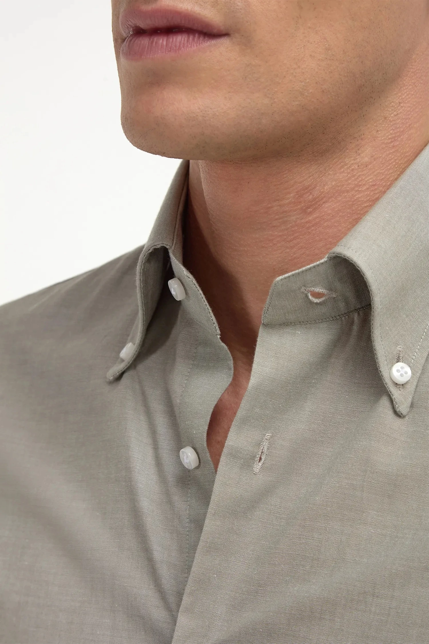 Sage Chambray Button Down Shirt - Made In Italy 5 Sage Chambray Button Down Shirt - Made In Italy - Image 3