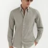 Sage Chambray Button Down Shirt - Made In Italy -Pini Parma Clothing Store 28.10.2024 PINIPARMASS25INDO12210