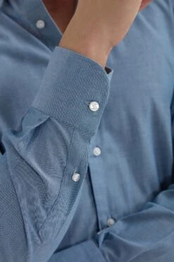 Blue Chambray Button Down Shirt - Made In Italy -Pini Parma Clothing Store 28.10.2024 PINIPARMASS25INDO9032