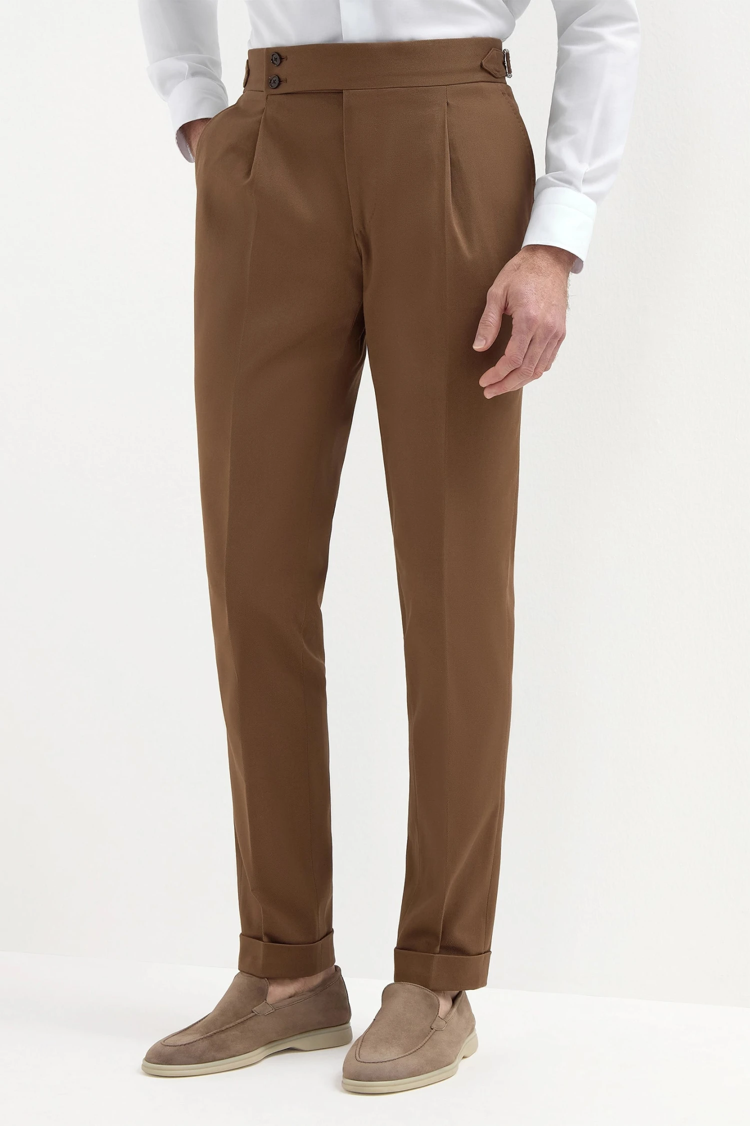 Brown Cotton Soragna Trousers - Made In Italy 3 Brown Cotton Soragna Trousers - Made In Italy