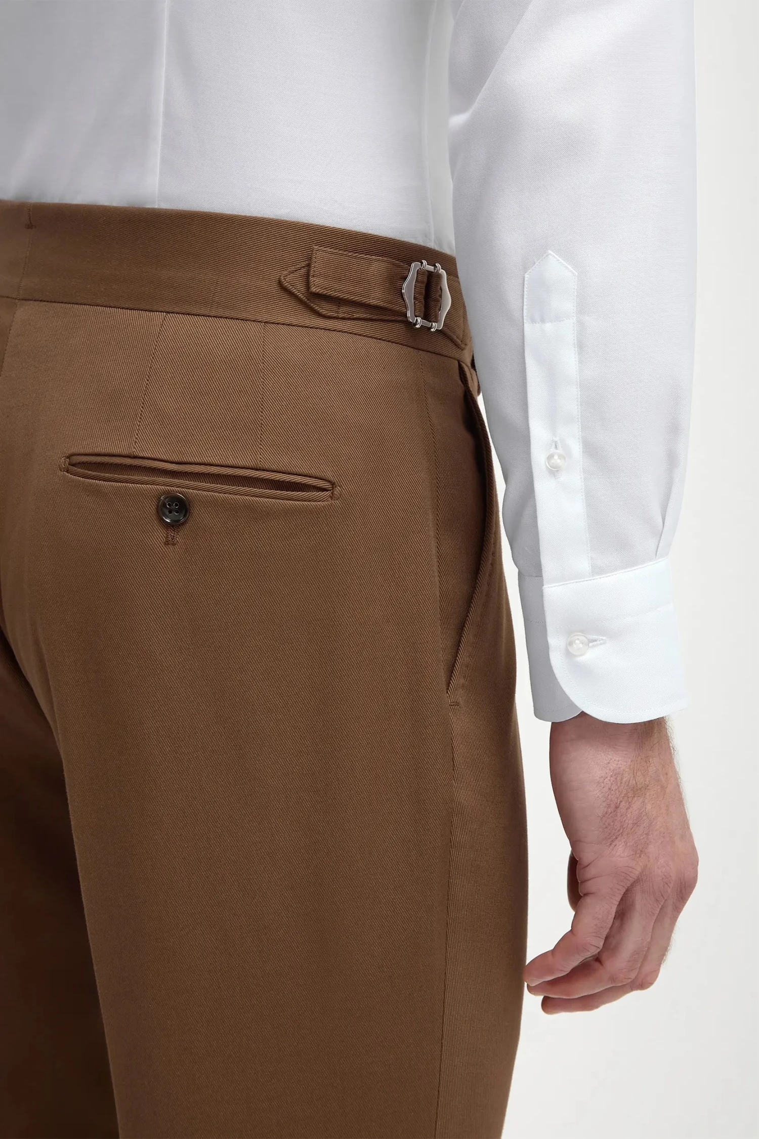Brown Cotton Soragna Trousers - Made In Italy 4 Brown Cotton Soragna Trousers - Made In Italy - Image 2