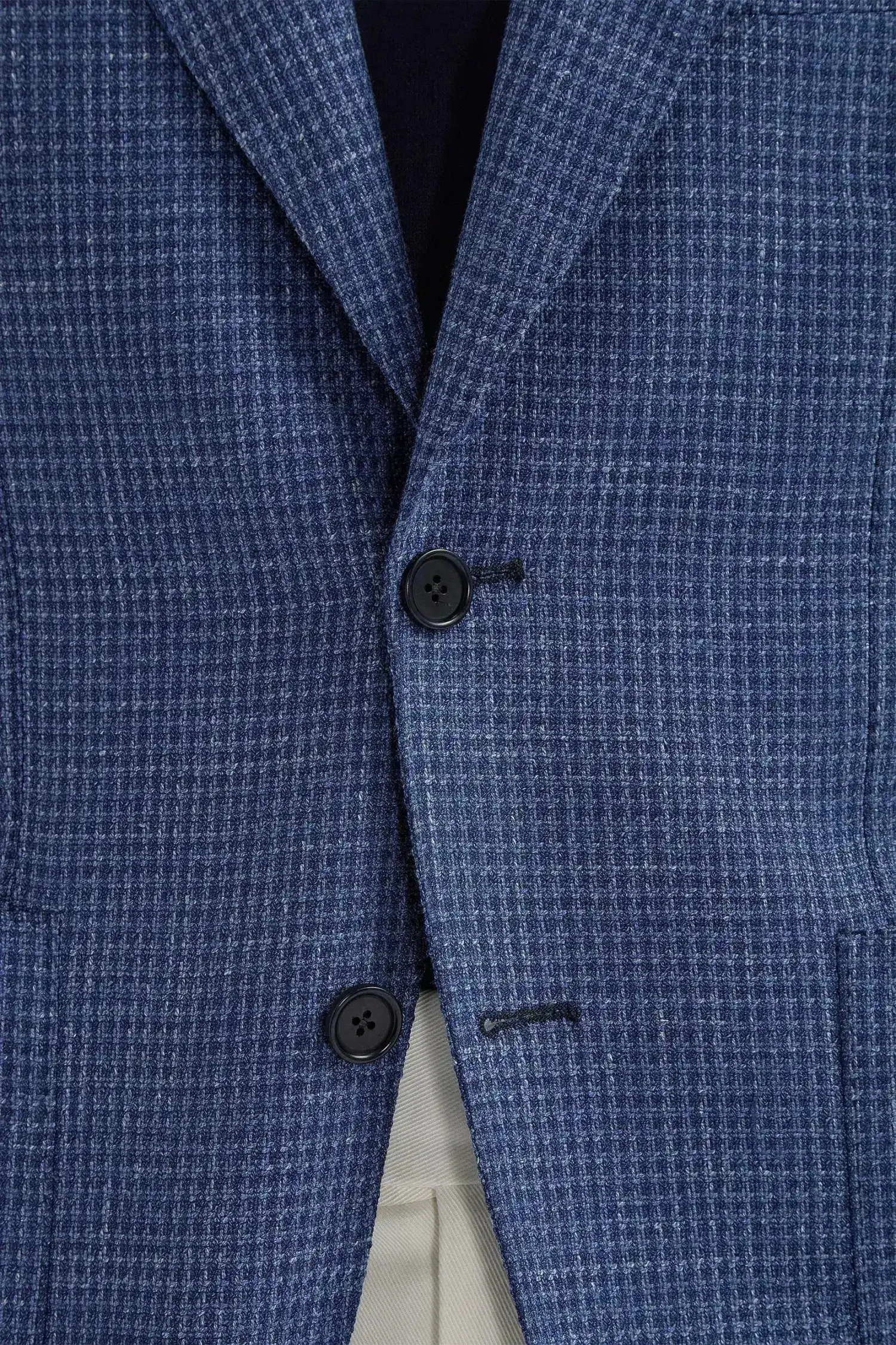 Avio Blue Houndstooth Jacket - Made In Italy 6 Avio Blue Houndstooth Jacket - Made In Italy - Image 4