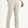 Beige Flannel Roma Trousers - Made In Italy 2 Beige Flannel Roma Trousers - Made In Italy -Pini Parma Clothing Store Beige flannel Roma trousers 2