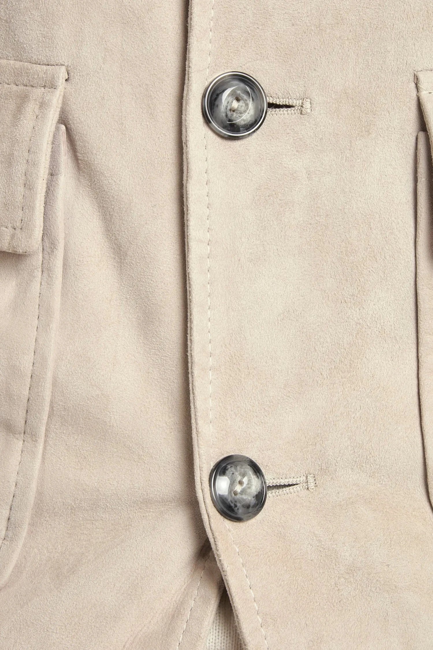 Beige Suede And Knit Bomber - Made In Italy 5 Beige Suede And Knit Bomber - Made In Italy - Image 3