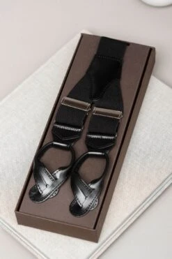 Black Suspenders - Made In Italy