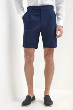 Blue Cotton Shorts - Made In Italy