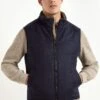 Blue Down Vest In Wool & Cashmere – Made In Italy 1 Blue Down Vest In Wool & Cashmere – Made In Italy -Pini Parma Clothing Store Blue down vest in wool cashmere 2