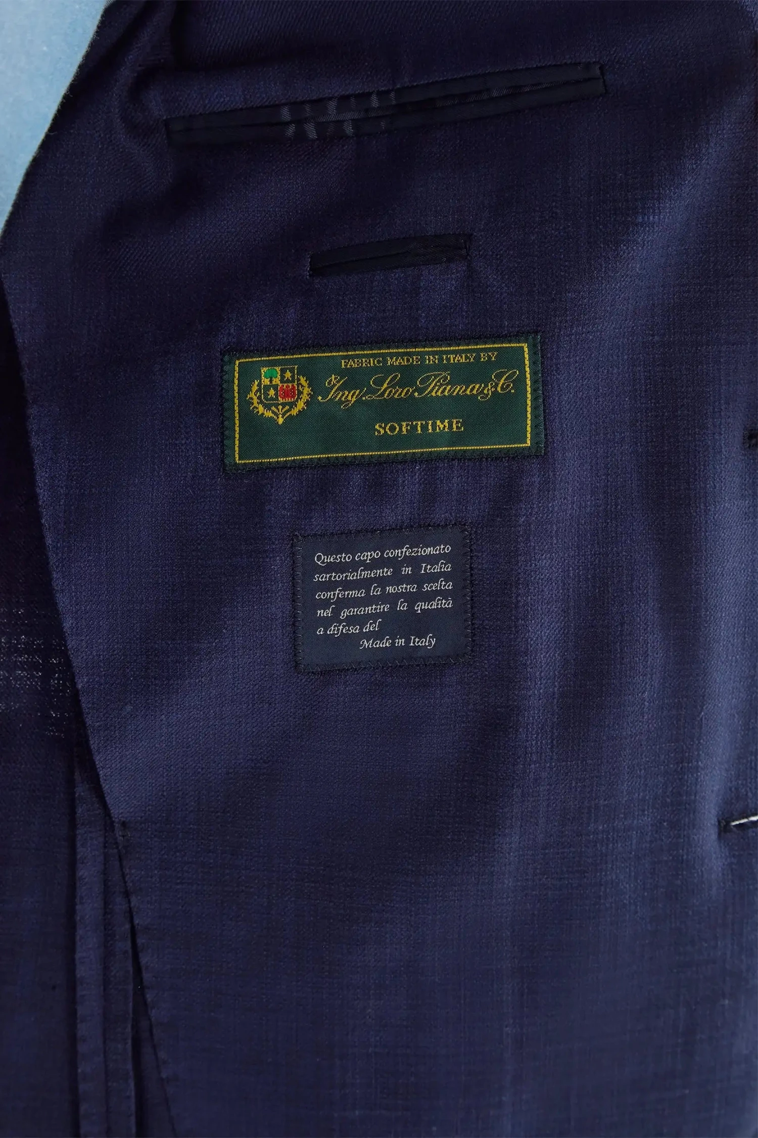 Blue Jacket In Cotton And Silk - Made In Italy 4 Blue Jacket In Cotton And Silk - Made In Italy - Image 2