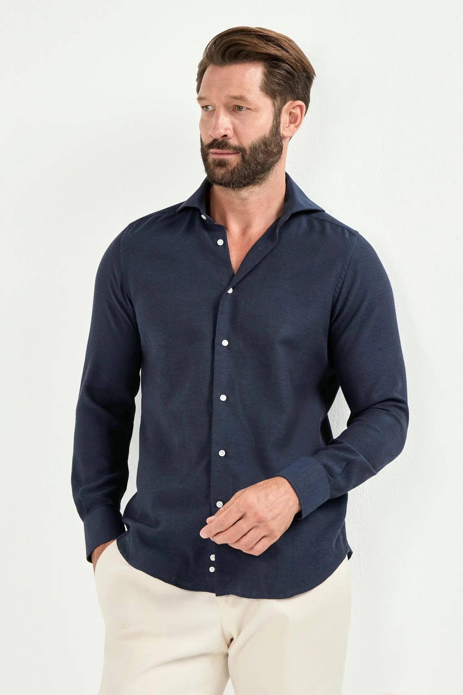 Blue Jersey Shirt - Made In Italy 3 Blue Jersey Shirt - Made In Italy