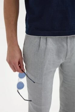 Blue Knitted T-shirt - Made In Italy -Pini Parma Clothing Store Blue knitted t shirt 4