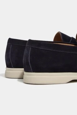 Blue Penny Loafers - Made In Italy -Pini Parma Clothing Store Blue penny loafers 5