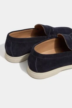 Blue Penny Loafers - Made In Italy -Pini Parma Clothing Store Blue penny loafers 6