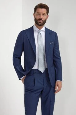 Blue Pinstripe Wool Suit - Made In Italy 13 Blue Pinstripe Wool Suit - Made In Italy -Pini Parma Clothing Store Blue pinstripe wool suit 1
