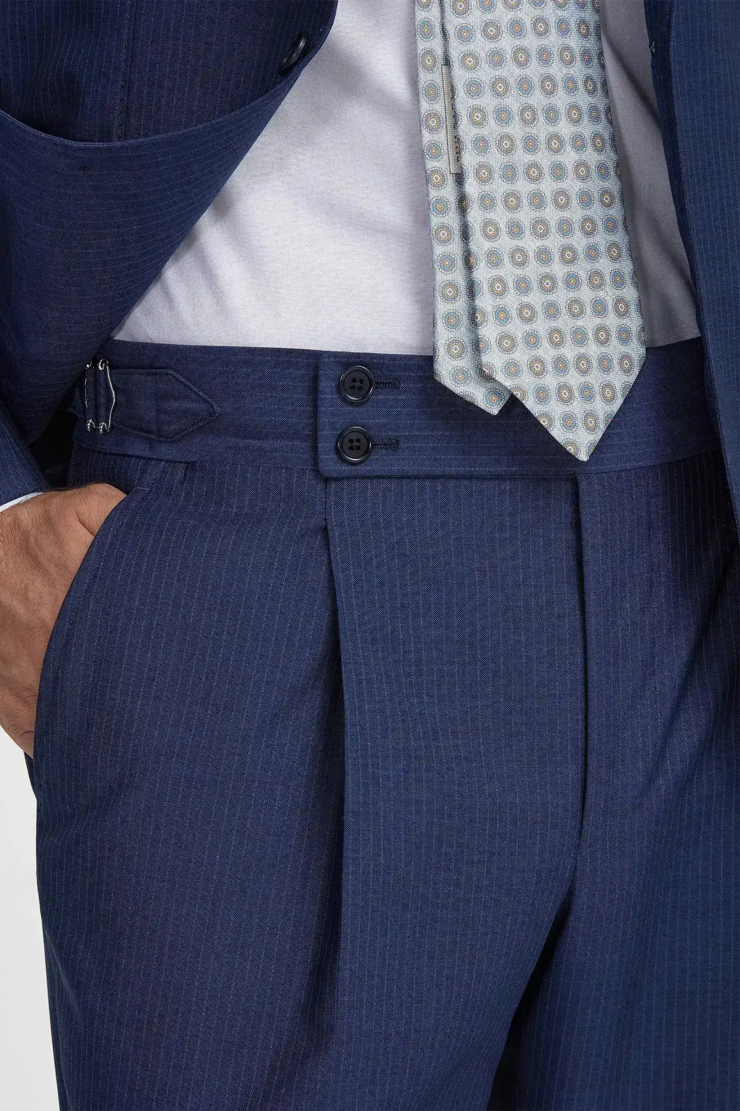 Blue Pinstripe Wool Suit - Made In Italy 4 Blue Pinstripe Wool Suit - Made In Italy - Image 2