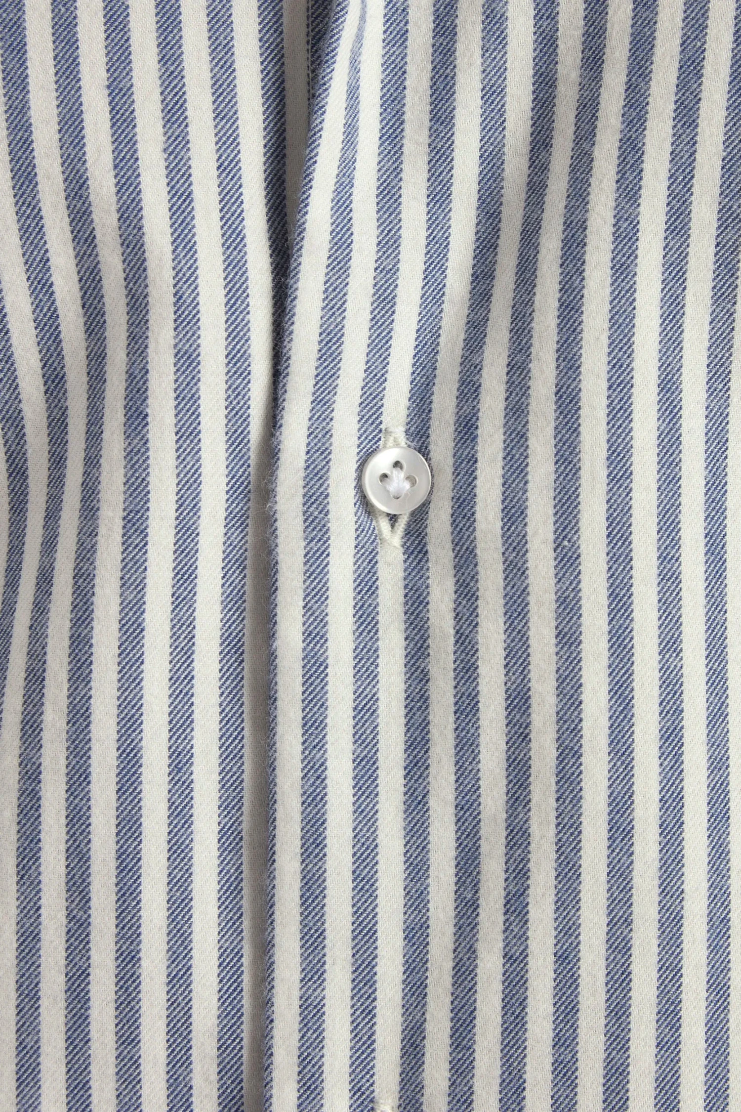 Blue Striped Cotton And Cashmere Shirt - Made In Italy 6 Blue Striped Cotton And Cashmere Shirt - Made In Italy - Image 4