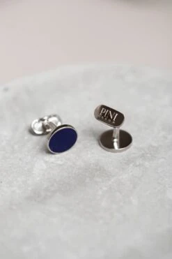 Blue Cufflinks - Made In Italy -Pini Parma Clothing Store Blue cufflinks 4