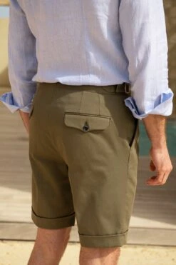 Kaki Cotton Shorts - Made In Italy 7 Kaki Cotton Shorts - Made In Italy -Pini Parma Clothing Store DSC0779 Edit