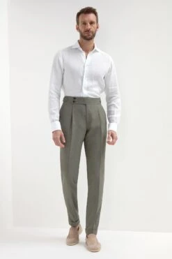 Green Soragna Trousers - Made In Italy