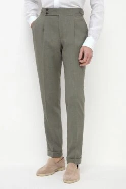 Green Soragna Trousers - Made In Italy -Pini Parma Clothing Store Green Soragna trousers 2