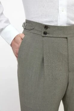 Green Soragna Trousers - Made In Italy -Pini Parma Clothing Store Green Soragna trousers 3