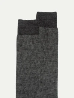 Grey Micro Fancy Short Socks - Made In Italy -Pini Parma Clothing Store Grey micro fancy short sock2