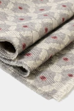 Grey Patterned Scarf - Made In Italy -Pini Parma Clothing Store Grey patterned scarf 2