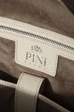 Taupe Leather Backpack - Made In Italy -Pini Parma Clothing Store Greyleatherbackpack 1