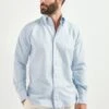 Light Blue Brushed Cotton Button Down Shirt - Made In Italy 1 Light Blue Brushed Cotton Button Down Shirt - Made In Italy -Pini Parma Clothing Store Light blue brushed cotton button down shirt 4