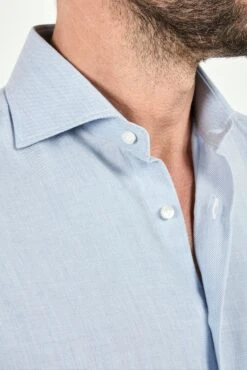 Light Blue Jersey Shirt - Made In Italy 8 Light Blue Jersey Shirt - Made In Italy -Pini Parma Clothing Store Light blue jersey shirt 5