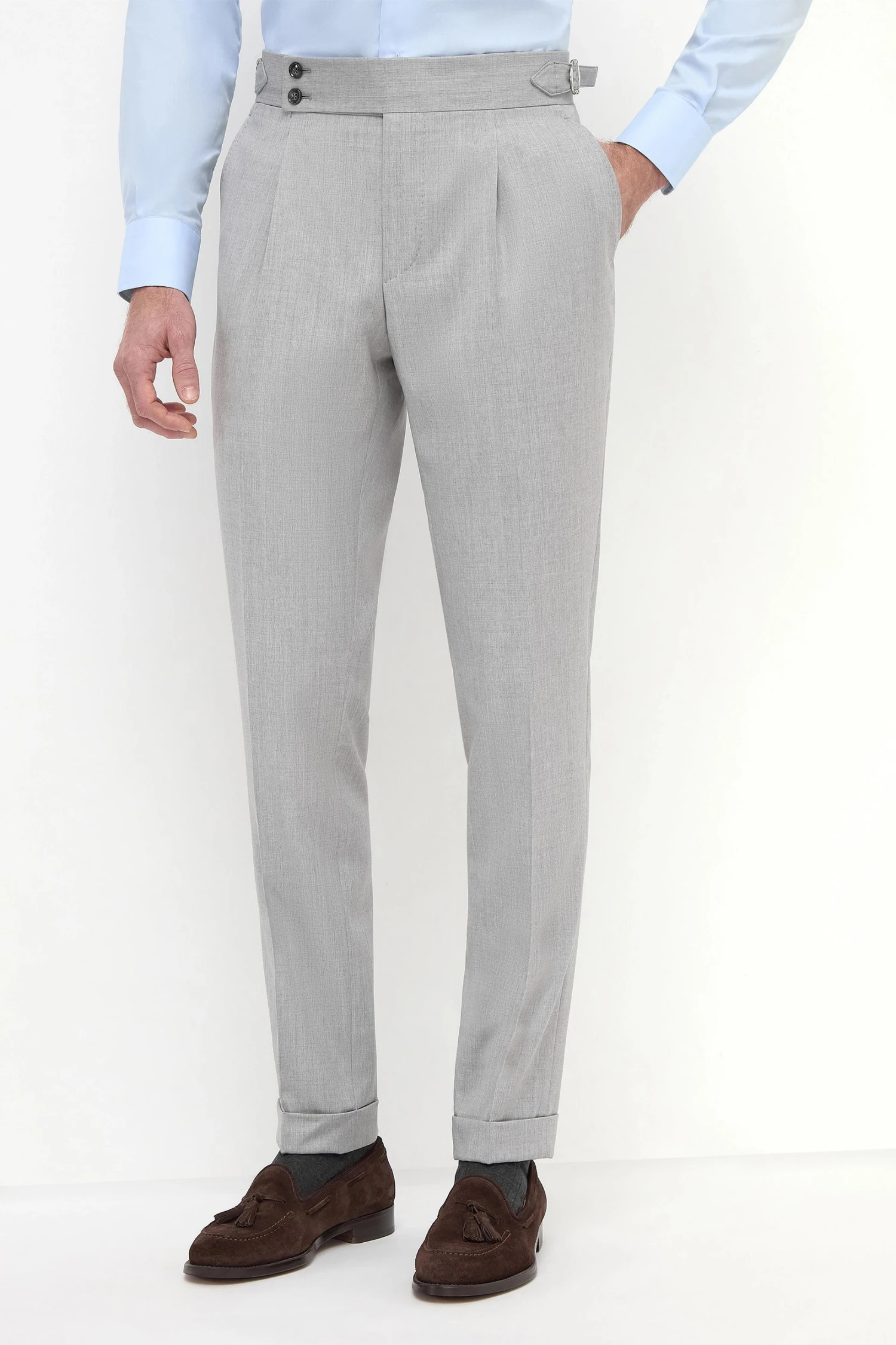 Light Grey Soragna Trousers - Made In Italy 3 Light Grey Soragna Trousers - Made In Italy