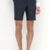 Navy Linen Shorts - Made In Italy -Pini Parma Clothing Store Navy linen shorts 1