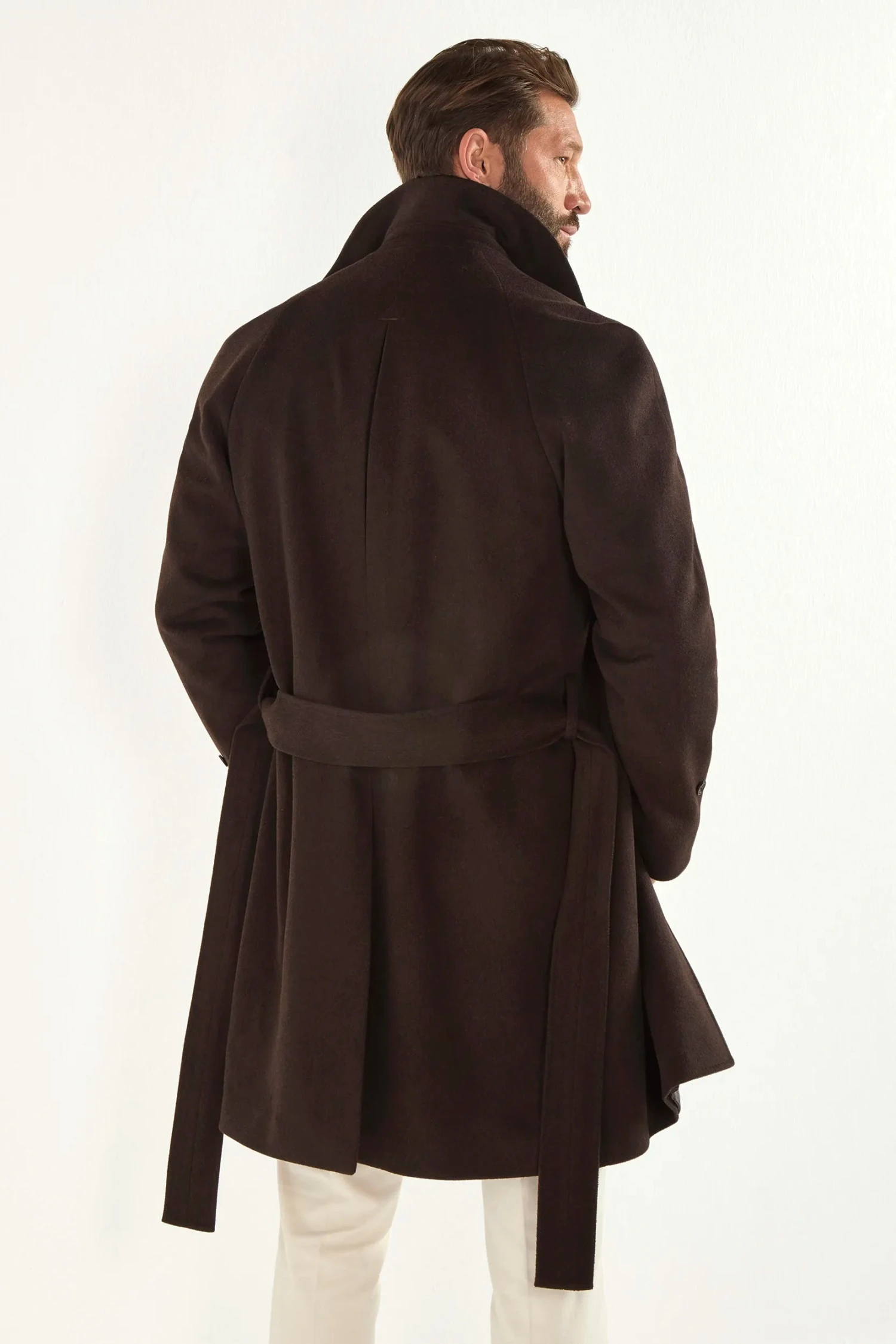 Brown Raglan Coat - Made In Italy 4 Brown Raglan Coat - Made In Italy - Image 2