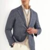 Dusty Blue Jacket - Made In Italy 2 Dusty Blue Jacket - Made In Italy -Pini Parma Clothing Store PINIFW2520868