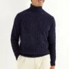 Blue Cable Knit Turtleneck – Made In Italy 1 Blue Cable Knit Turtleneck – Made In Italy -Pini Parma Clothing Store PINIFW2521789 225f1308 149f 4894 8b95 3ffc8fe64815
