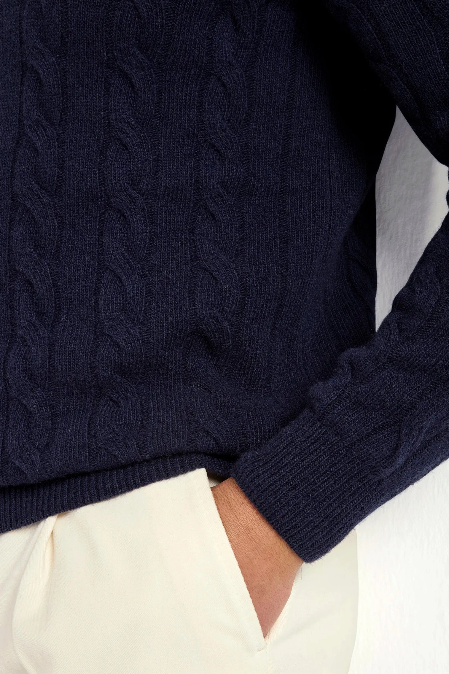 Blue Cable Knit Turtleneck – Made In Italy 6 Blue Cable Knit Turtleneck – Made In Italy - Image 4