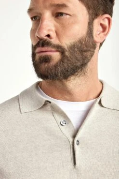 Greige Merino Polo – Made In Italy 9 Greige Merino Polo – Made In Italy -Pini Parma Clothing Store PINIFW2521830