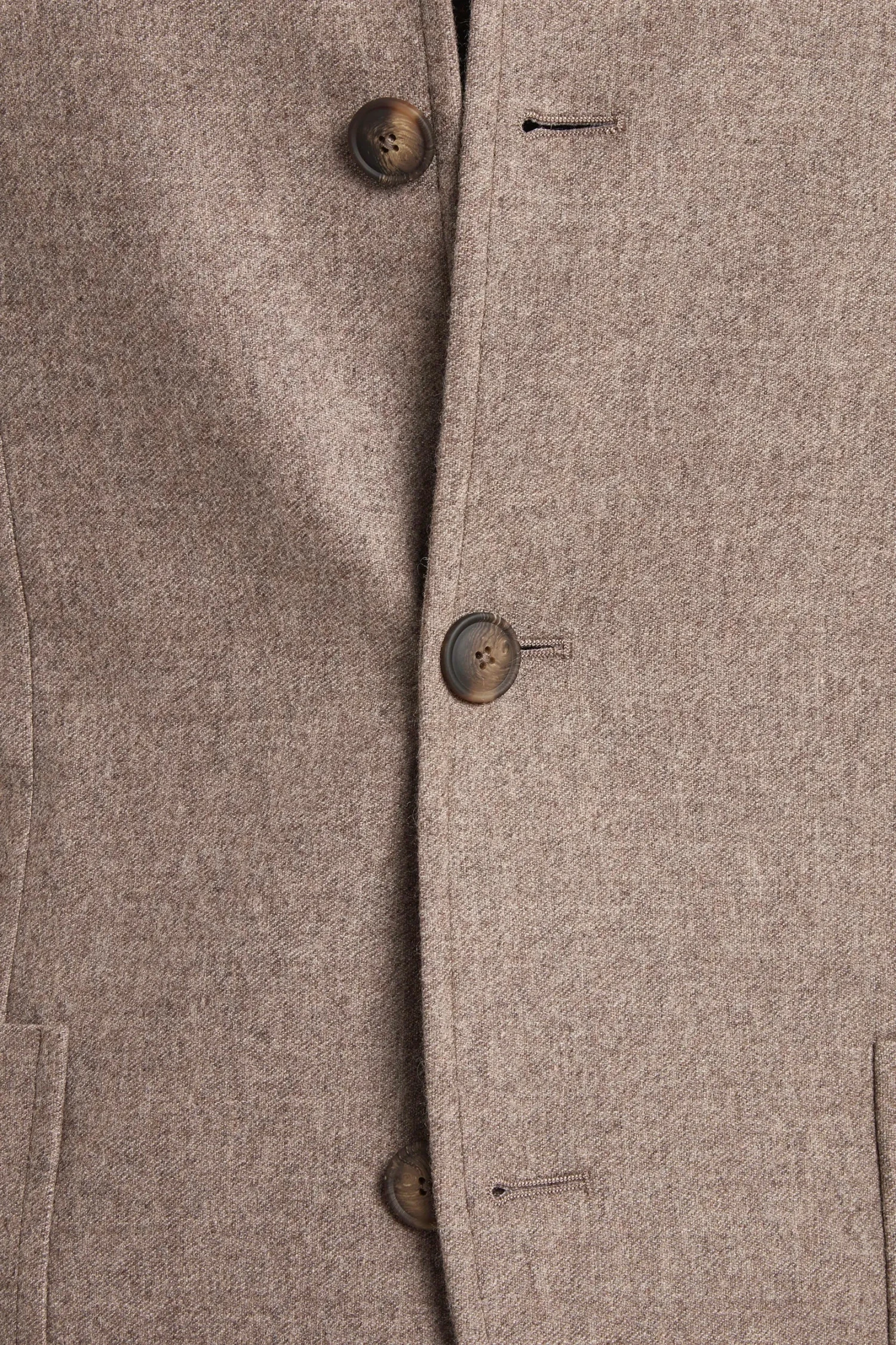 Taupe Flannel Coreana Jacket - Made In Italy 5 Taupe Flannel Coreana Jacket - Made In Italy - Image 3