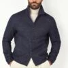 Blue Bomber Jacket - Made In Italy -Pini Parma Clothing Store PINIFW2523231
