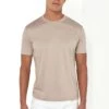 Taupe Jersey T-shirt - Made In Italy -Pini Parma Clothing Store PINIFW2523338