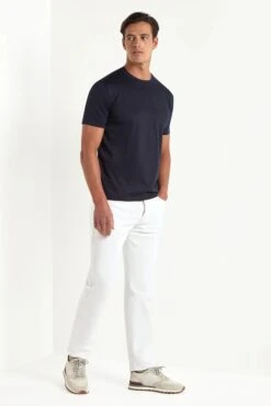 Blue Jersey T-shirt - Made In Italy -Pini Parma Clothing Store PINIFW2523357