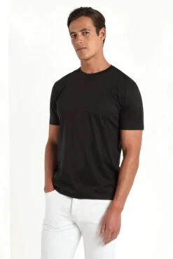 Black Jersey T-shirt - Made In Italy