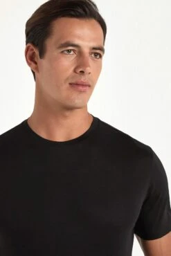 Black Jersey T-shirt - Made In Italy 8 Black Jersey T-shirt - Made In Italy -Pini Parma Clothing Store PINIFW2523400