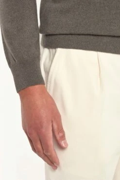 Dark Taupe Cashmere Turtleneck – Made In Italy -Pini Parma Clothing Store PINIFW2523469